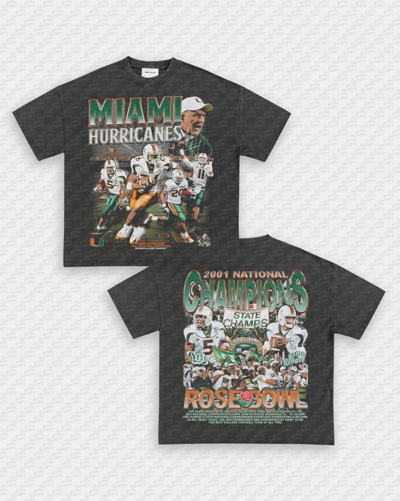 2001 NATIONAL CHAMPS - MIAMI TEE - [DS] - WINS™ GAME CHANGERS TEE - WINS LA