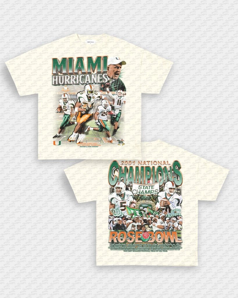 2001 NATIONAL CHAMPS - MIAMI TEE - [DS] - WINS™ GAME CHANGERS TEE - WINS LA