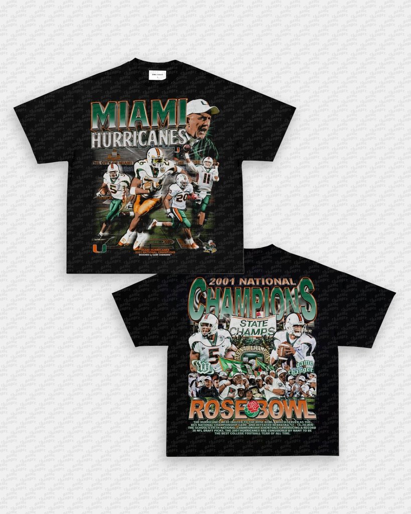 2001 NATIONAL CHAMPS - MIAMI TEE - [DS] - WINS™ GAME CHANGERS TEE - WINS LA