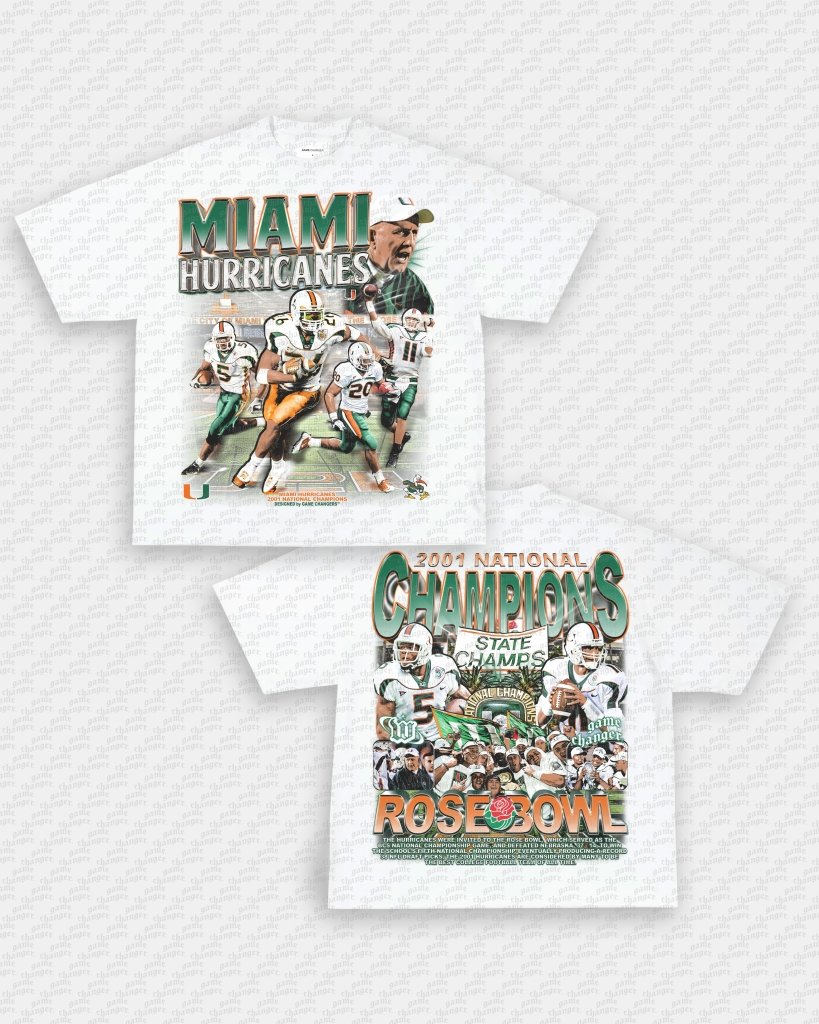 2001 NATIONAL CHAMPS - MIAMI TEE - [DS] - WINS™ GAME CHANGERS TEE - WINS LA