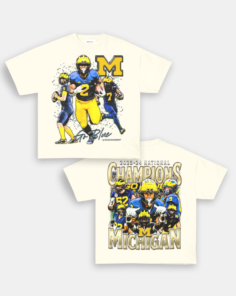 2023 - 24 NATIONAL CHAMPS - MICHIGAN TEE - [DS] - WINS™ GAME CHANGERS TEE - WINS LA