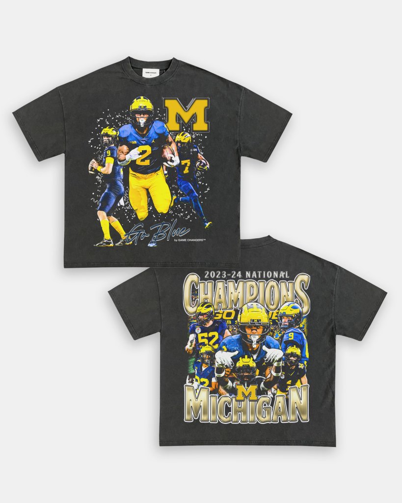 2023 - 24 NATIONAL CHAMPS - MICHIGAN TEE - [DS] - WINS™ GAME CHANGERS TEE - WINS LA