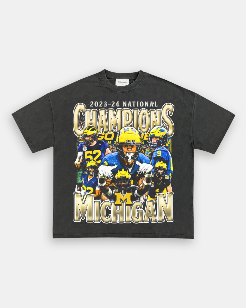 2023 - 24 NATIONAL CHAMPS - MICHIGAN V2 TEE - WINS™ GAME CHANGERS TEE - WINS LA