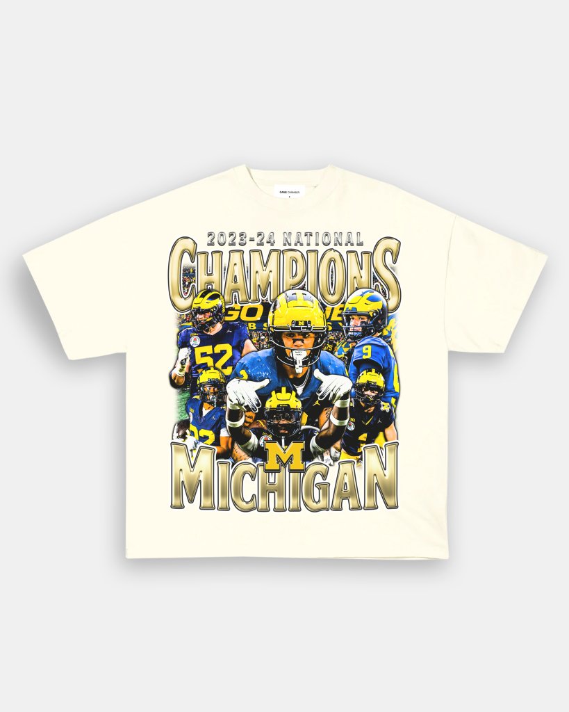 2023 - 24 NATIONAL CHAMPS - MICHIGAN V2 TEE - WINS™ GAME CHANGERS TEE - WINS LA