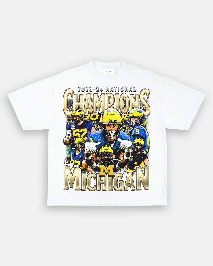 2023 - 24 NATIONAL CHAMPS - MICHIGAN V2 TEE - WINS™ GAME CHANGERS TEE - WINS LA