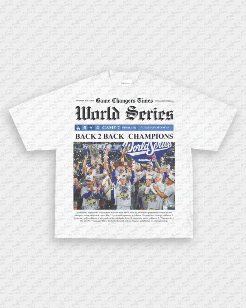 2025 WS NEWSPAPER TEE - WINS™ GAME CHANGERS TEE - WINS LA