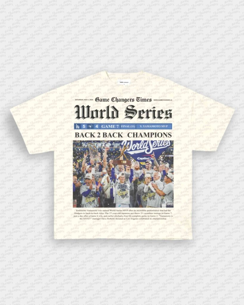2025 WS NEWSPAPER TEE - WINS™ GAME CHANGERS TEE - WINS LA
