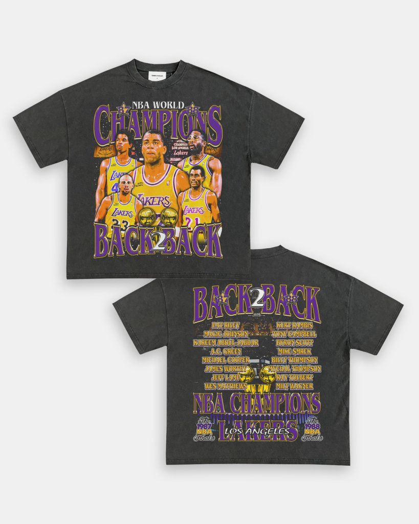 87 & 88 NBA CHAMPS TEE - [DS] - WINS™ GAME CHANGERS TEE - WINS LA