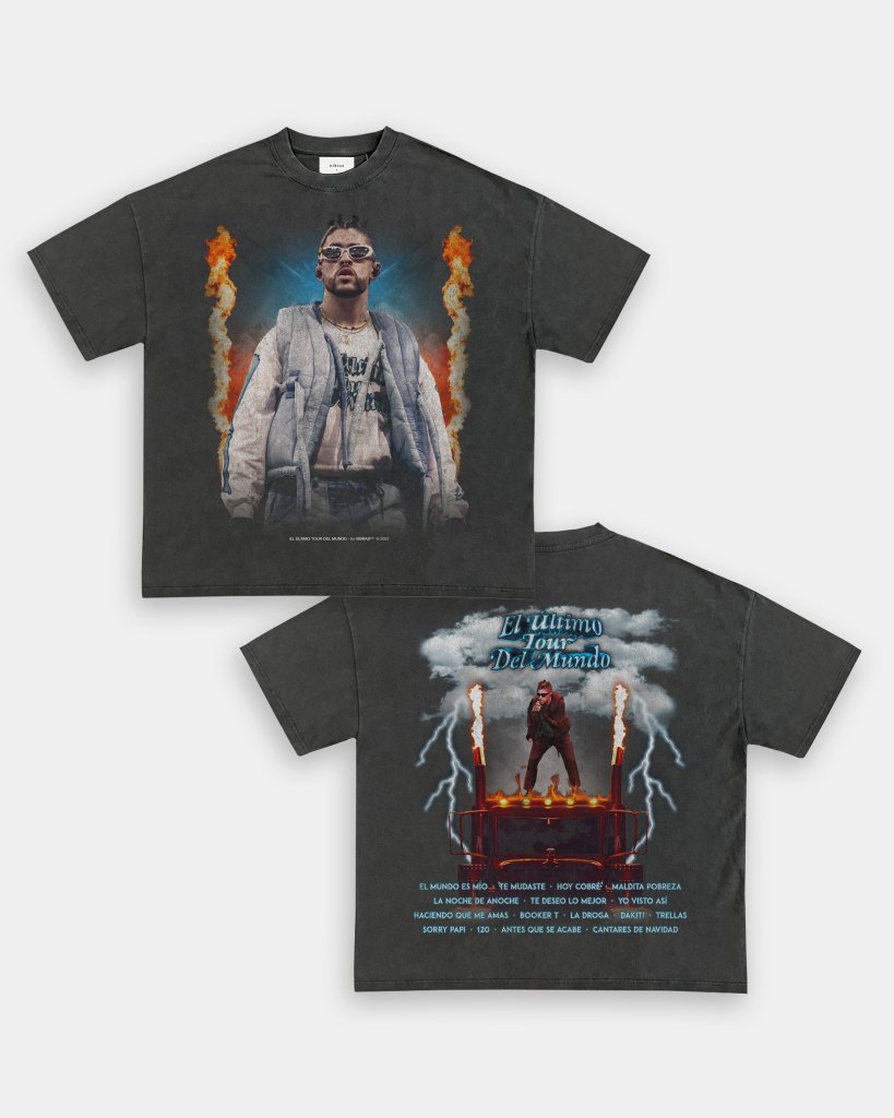 BAD BUNNY - EL ÚLTIMO TOUR DEL MUNDO VINTAGE TEE - [DS] - WINS™ GAME CHANGERS TEE - WINS LA