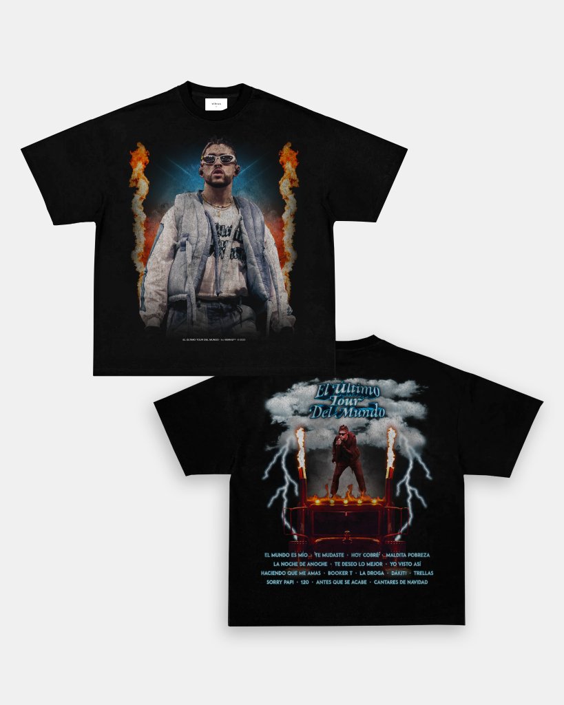 BAD BUNNY - EL ÚLTIMO TOUR DEL MUNDO VINTAGE TEE - [DS] - WINS™ GAME CHANGERS TEE - WINS LA