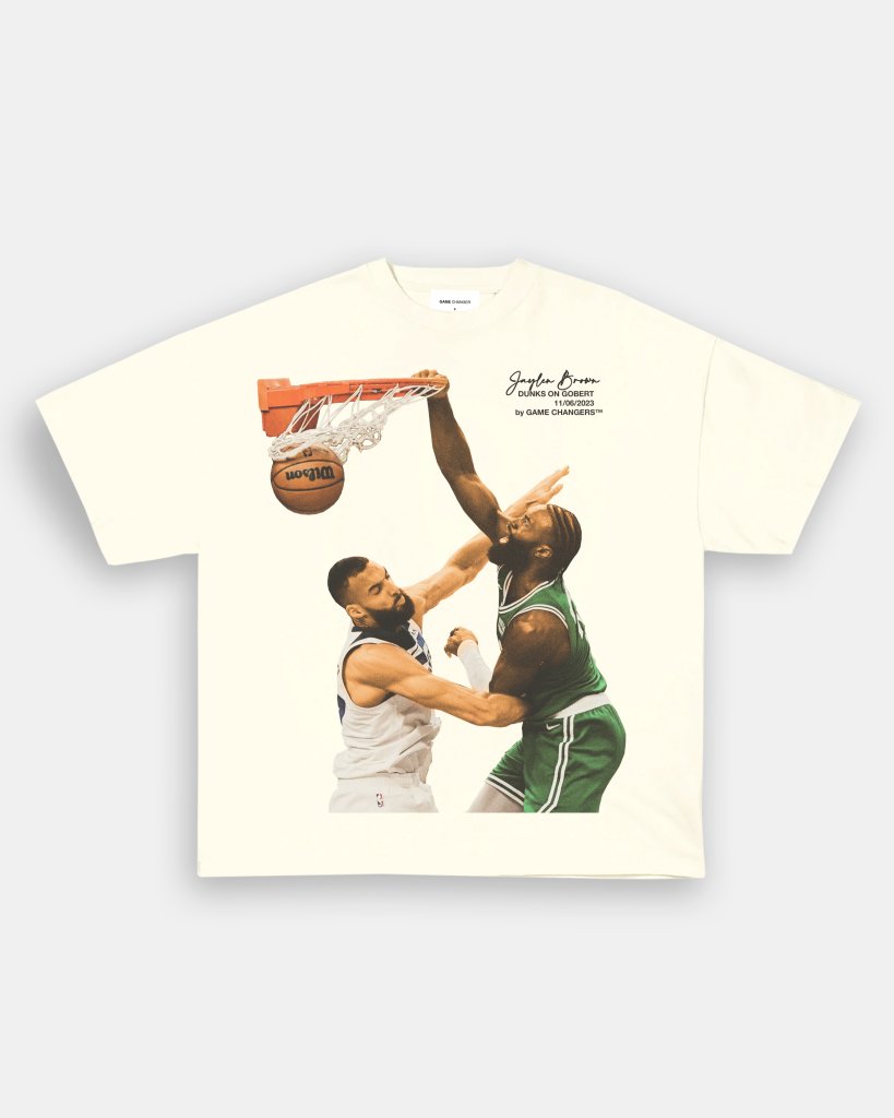 JAYLEN BROWN ON GOBERT TEE - WINS™ GAME CHANGERS TEE - WINS LA