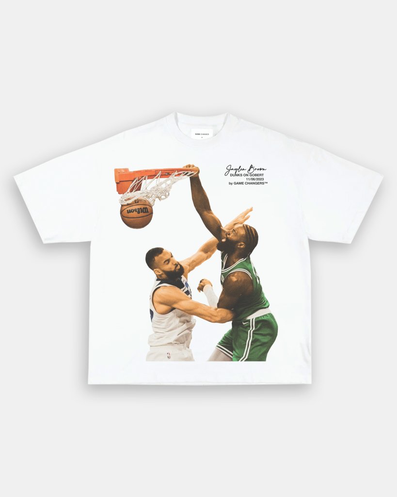 JAYLEN BROWN ON GOBERT TEE - WINS™ GAME CHANGERS TEE - WINS LA