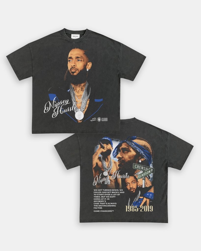 NIPSEY HUSSLE V2 TEE - [DS] - WINS™ GAME CHANGERS TEE - WINS LA