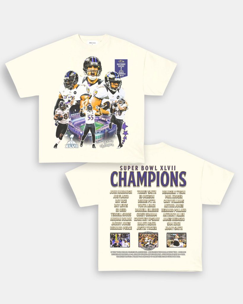 SUPER BOWL XLVII CHAMPS - RAVENS TEE - [DS] - WINS™ GAME CHANGERS TEE - WINS LA