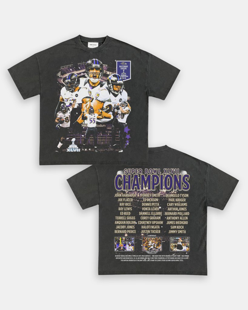 SUPER BOWL XLVII CHAMPS - RAVENS TEE - [DS] - WINS™ GAME CHANGERS TEE - WINS LA