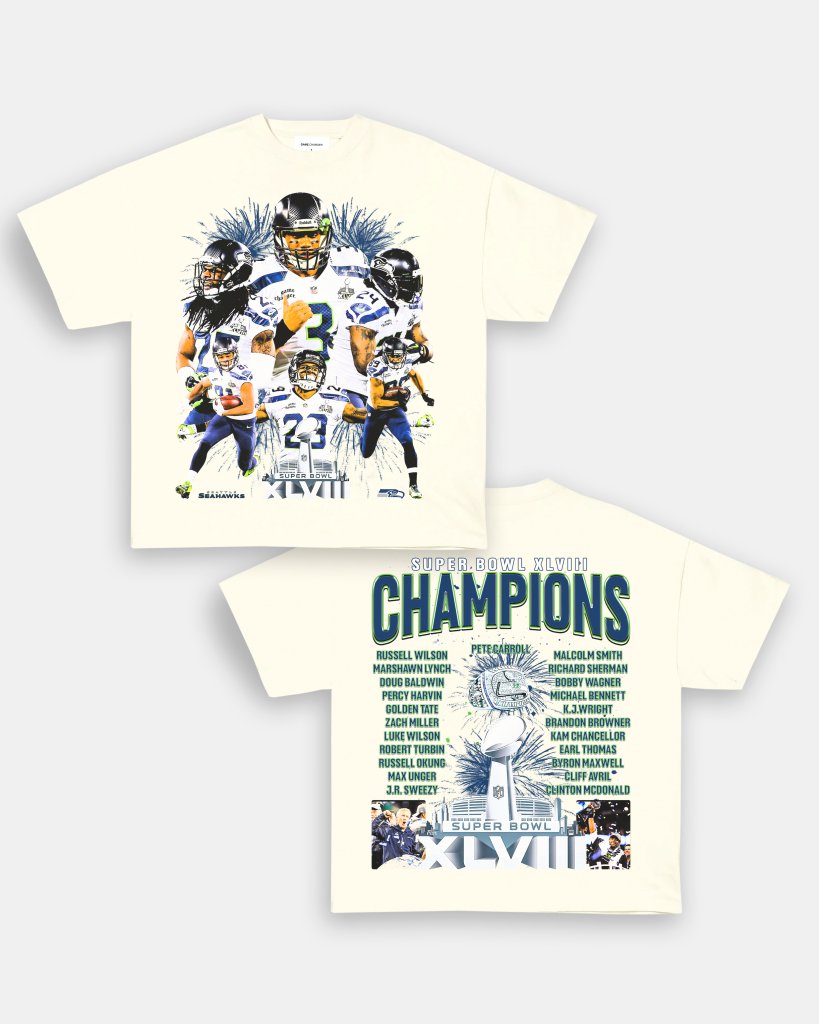 SUPER BOWL XLVIII CHAMPS - SEAHAWKS TEE - [DS] - WINS™ GAME CHANGERS TEE - WINS LA