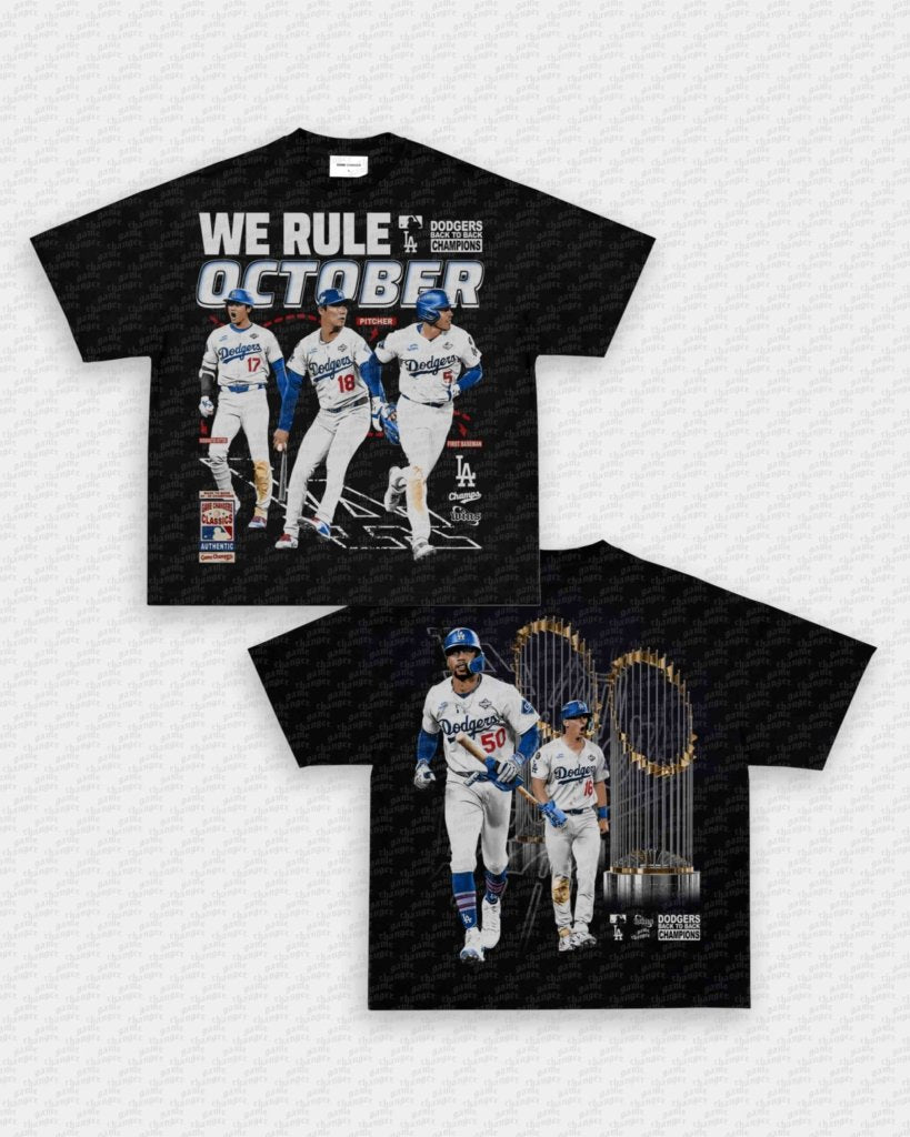 WE RULE OCTOBER TEE - [DS] (VINTAGE PRINT) - WINS™ GAME CHANGERS TEE - WINS LA